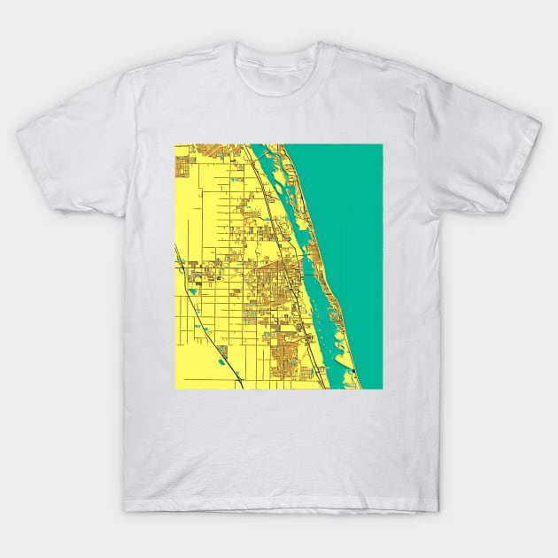 Vero Beach Florida Map Graphic Art T-Shirt by Tdjacks1